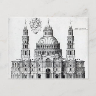 Plan voor St. Peter's, Rome, 1539 Briefkaart