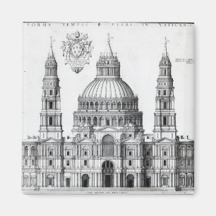 Plan voor St. Peter's, Rome, 1539 Magneet