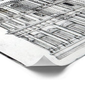 Plan voor St. Peter's, Rome, 1539 Poster (Hoek)