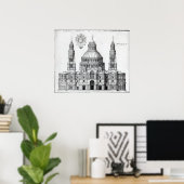 Plan voor St. Peter's, Rome, 1539 Poster (Thuiskantoor)