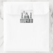 Plan voor St. Peter's, Rome, 1539 Vierkante Sticker (Tas)