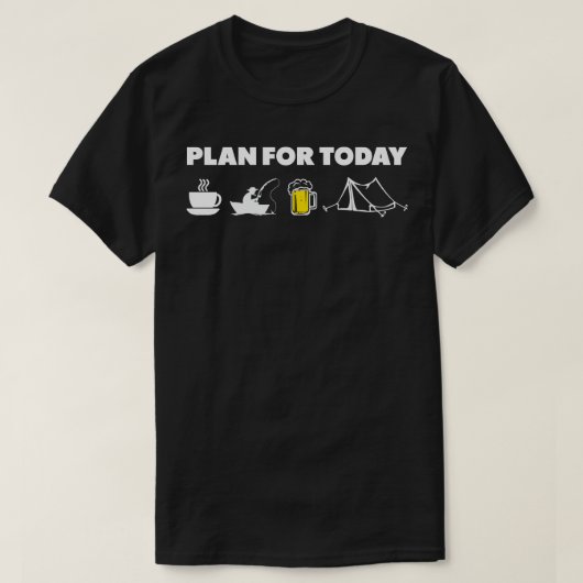 Plan voor vandaag buitenactiviteiten t-shirt (Design voorkant)