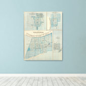 Plan voor Vincennes, Knox Co. met Sullivan Canvas Afdruk (Insitu (Houten vloer))
