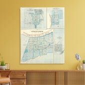 Plan voor Vincennes, Knox Co. met Sullivan Canvas Afdruk (Insitu (Woonkamer))
