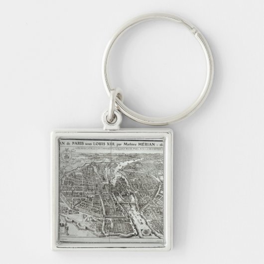 Plan voor vogelpest in Parijs, 1615 Sleutelhanger (Voorkant)