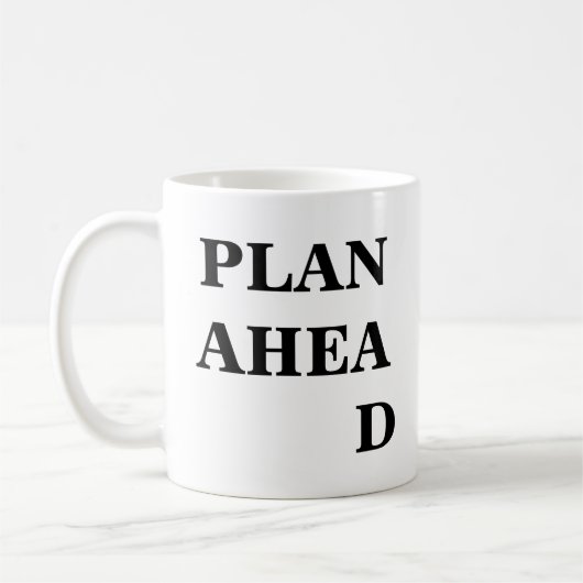 Plan Vooruit Inspirerende Grappige Mok (Links)