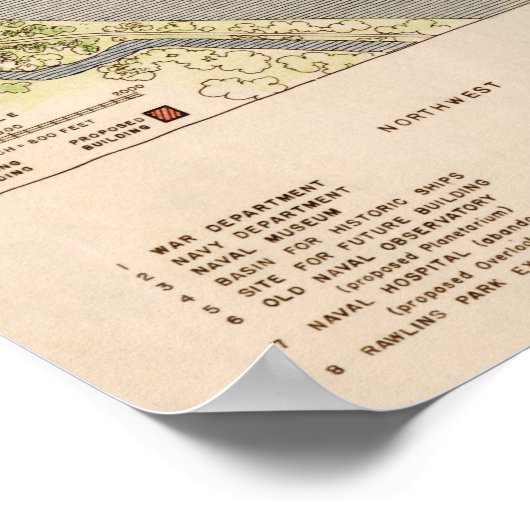 Plan Washington DC Mall (1941) Poster (Hoek)