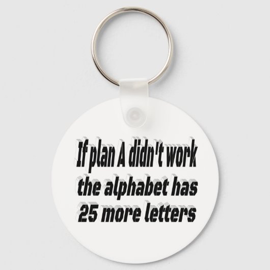Plan werkte niet Motivatie offerte Sleutelhanger (Voorkant)