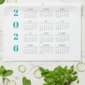 Plan your year in style with this 2026 calendar theedoek (Gevouwen)