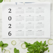 Plan your year in style with this 2026 calendar theedoek (Gevouwen)