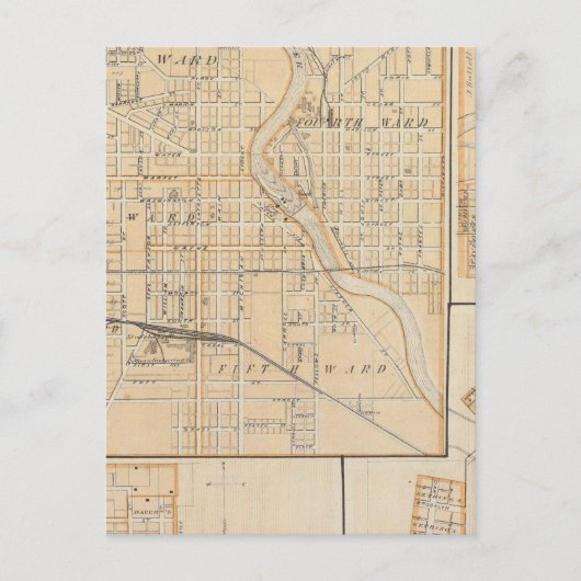 Plan Zuidbocht met Mishawaka Briefkaart (Voorkant)