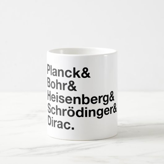 Planck & Bohr & Heisenberg & Schrödinger & Dirac Koffiemok (Center)