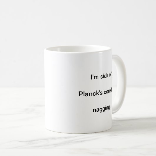 Planck's Constant (koffie-Mok) Koffiemok (Voorkant rechts)