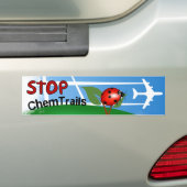 Plane Aerosol Chemtrails Lady Bug Leaf Bumpersticker (Op auto)