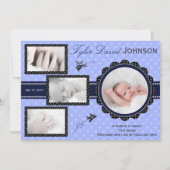 Plane Baby Boy Foto geboorteaankondiging Aankondiging (Voorkant)