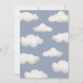  Plane Baby shower Invitation | Baby jongen Kaart (Achterkant)