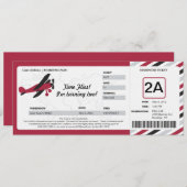 Plane Birthday Boarding Pass Ticket Kaart (Voorkant / Achterkant)