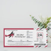 Plane Birthday Boarding Pass Ticket Kaart (Staand voorkant)