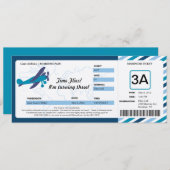 Plane Birthday Boarding Pass Ticket Kaart (Voorkant / Achterkant)