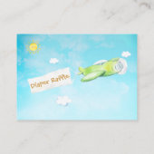 *~* Plane Cloudy Sky Boy Baby shower Diaper Raffle Informatiekaartje (Achterkant)