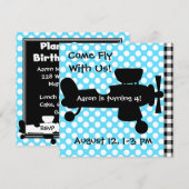 Plane Crazy Birthday Bash Kaart (Voorkant / Achterkant)