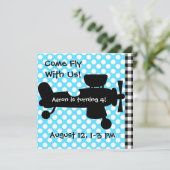 Plane Crazy Birthday Bash Kaart (Staand voorkant)