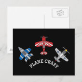 Plane Crazy Briefkaart (Voorkant / Achterkant)
