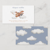  Plane Diaper Raffle Kaarten (Voorkant / Achterkant)