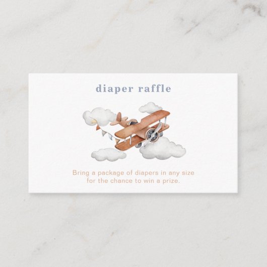  Plane Diaper Raffle Kaarten (Voorkant)