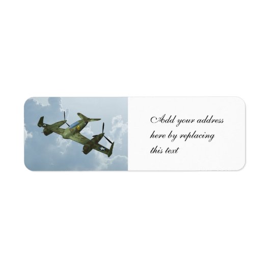 Plane Etiket (Voorkant)