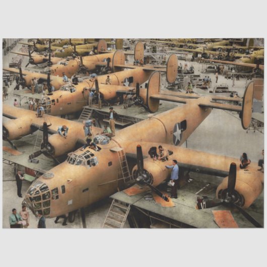 Plane - Factory - The Great Liberator 1943 Tissuepapier (Voorkant)