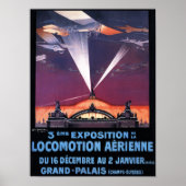 Plane Flying Over Searchlight Poster (Voorkant)