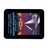 Plane Flying Over Searchlight Poster Magneet (Horizontaal)