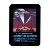 Plane Flying Over Searchlight Poster Magneet (Verticaal)