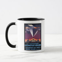 Plane Flying Over Searchlight Poster