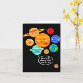 Plane Funny Cartoon Planets Never Forget  Kaart (Gele Bloem)