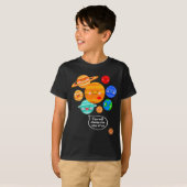 Plane Funny Cartoon Planets Never Forget T-shirt (Voorkant volledig)
