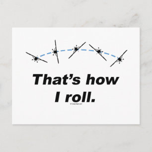 Plane hoe ik kan rollen briefkaart