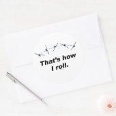 Plane hoe ik kan rollen ronde sticker (Envelop)