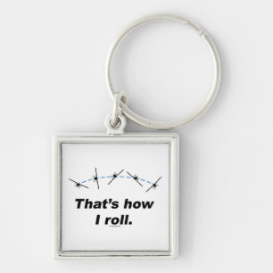 Plane hoe ik kan rollen sleutelhanger