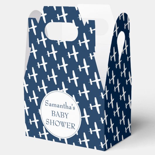 Plane ı Baby shower party box Bedankdoosjes (Geopend)