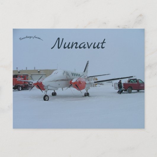 Plane in Arctic Bay Nunavut Canada Briefkaart (Voorkant)