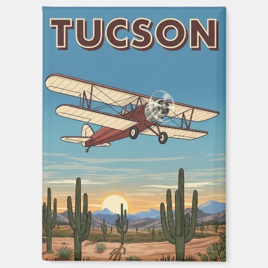 Plane in Tuscon Arizona Travel Magneet (Voorkant)
