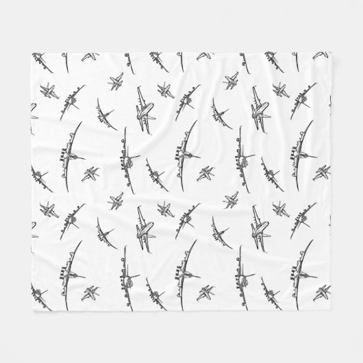 Plane ketches // fleece deken (Voorkant (Horizontaal))