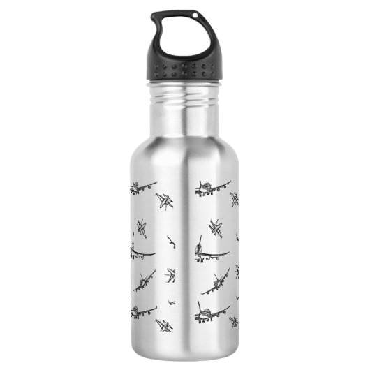 Plane ketches // waterfles  (Achterkant)