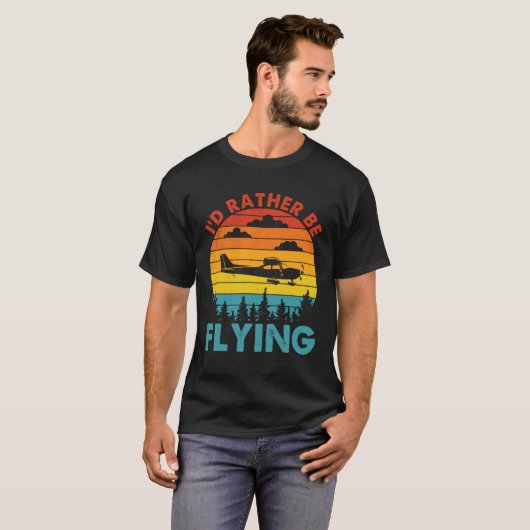 Plane Propeller Airplane Decorations Pilot Sunglas T-shirt (Voorkant volledig)