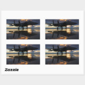 PLANE RECHTHOEKIGE STICKER (Vel)