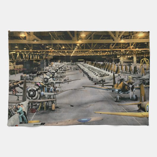 Plane - 's werelds snelste productielijn 1942 theedoek (Horizontaal)