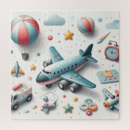 Plane speelgoed boy legpuzzel (Verticaal)