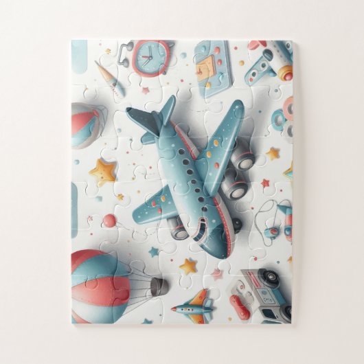 Plane speelgoed boy puzzel (Verticaal)